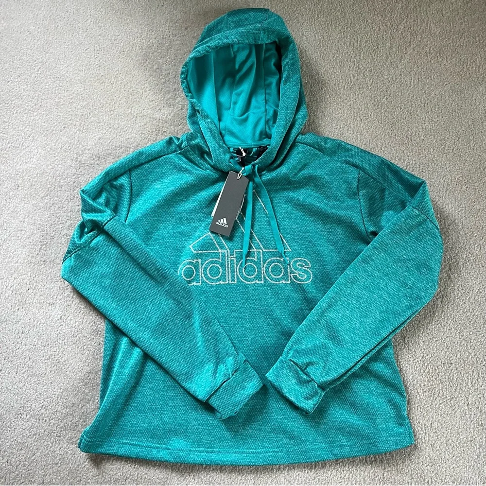 Adidas Women’s Green/Blue Hoodie NWT - Picture 1 of 8